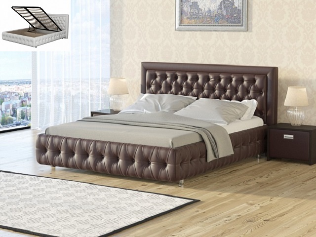 Двуспальная кровать Como 6 с подъемным механизмом